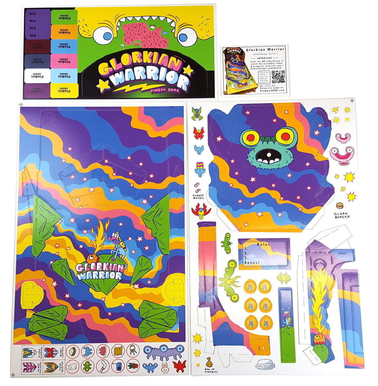 Glorkian Warrior PinBox 3000 playboard