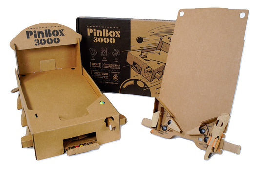 Build Your Own Working Pinball Machine | Create a Fully Functioning Cardboard Pinball Machine | for Kids Ages 8+ | Sustainable Slot Together Kit