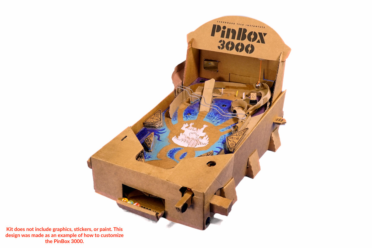 PinBox 3000 - Cardboard Tabletop Pinball Machine